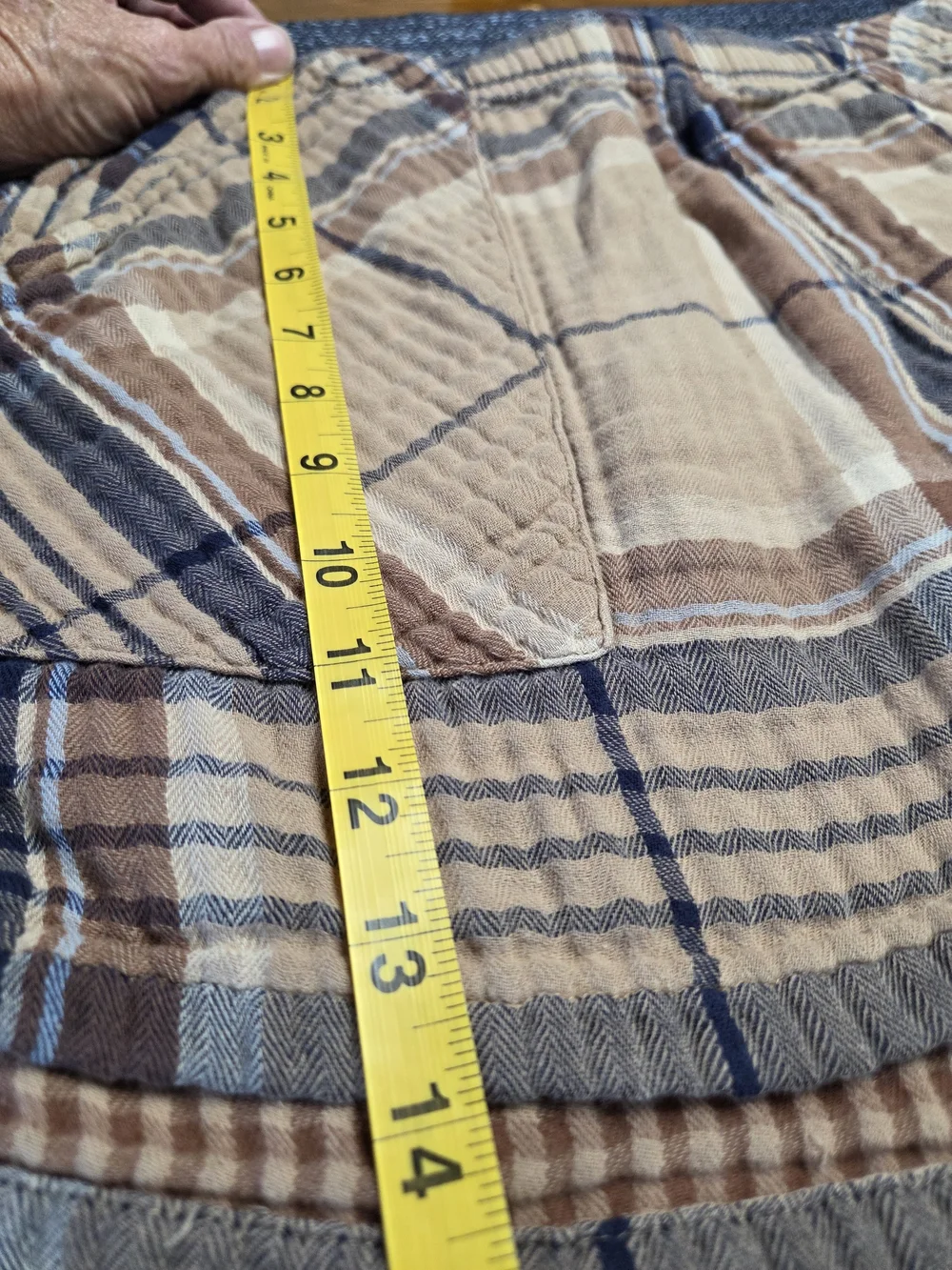 Aerie Women's Size Large Plaid 2 Piece 100% Cotton Shirt Shorts Lounge Set